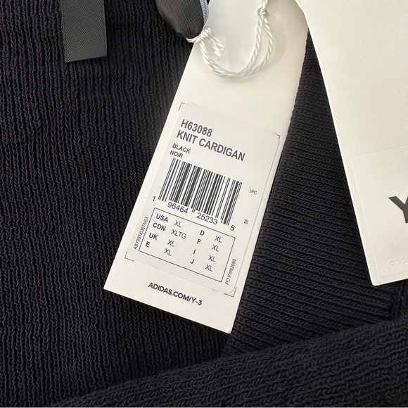 A Y-3 CARDIGAN WITH ASYMMETRICAL KNIT PATTERNS. - Picture 10 of 14